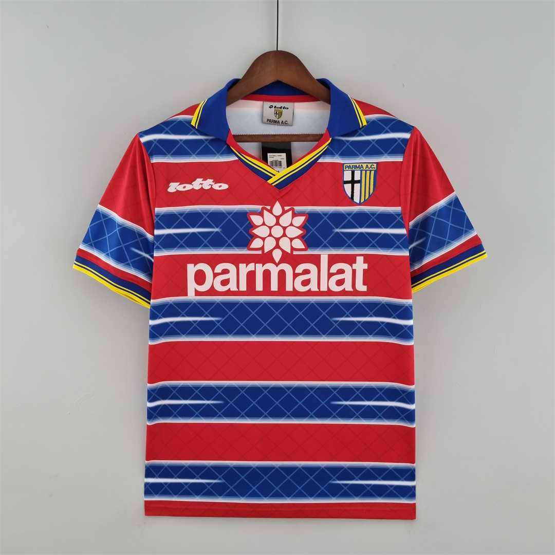 AAA Quality Parma 98/99 Away Red/Blue Soccer Jersey